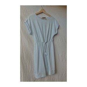 Blue & white midi dress